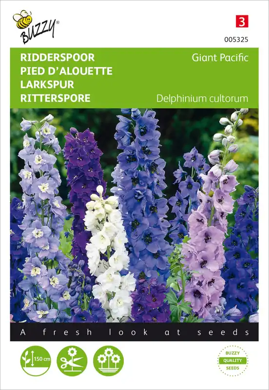 Gratis Versand Rittersporn Giant Pacific Mischung | Ritterspornsamen von Buzzy Seeds