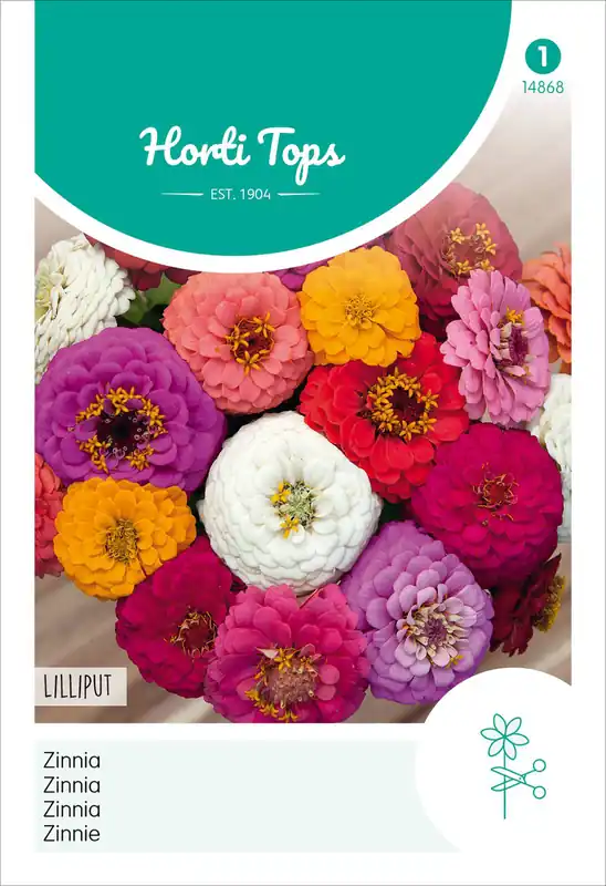 Zinnie Liliput Gefüllte Mischung | Blumensamen von Hortitops Rabatt