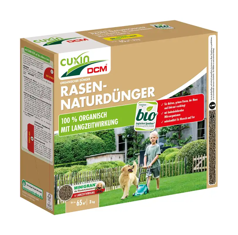 Rasen-Naturdünger (3 kg) | BIO Rasendünger von Cuxin DCM Sonderaktion