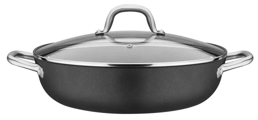 Neuheit Gusseisen Servierpfanne mit 2 Griffen, mit Wabenboden Robusta 30cm