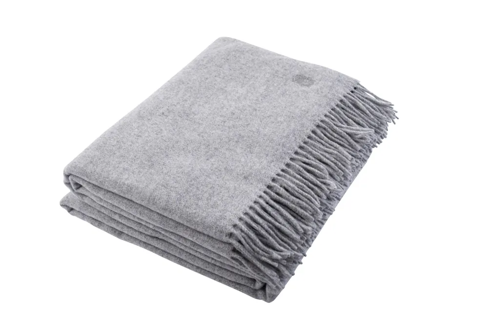 Preisreduziert Zoeppritz Decke LAMBSWOOL, light grey mel.